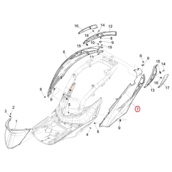 1B001364 FIANCATA SX | PIAGGIO RICAMBI ORIGINALI
