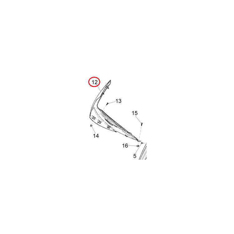 1B003747000H4 CHIUSURA SCUDO DESTRA | PIAGGIO RICAMBI ORIGINALI