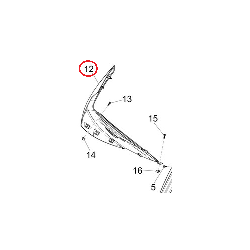 1B003747000H4 CHIUSURA SCUDO DESTRA | PIAGGIO RICAMBI ORIGINALI