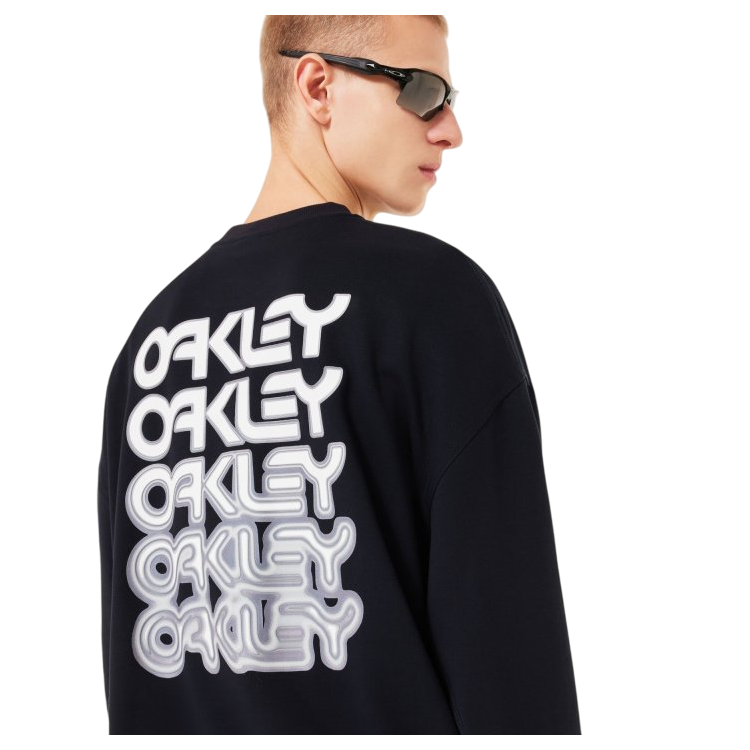 OAKLEY B1B REPEATED CREWNECK SWEATSHI BLACKOUT