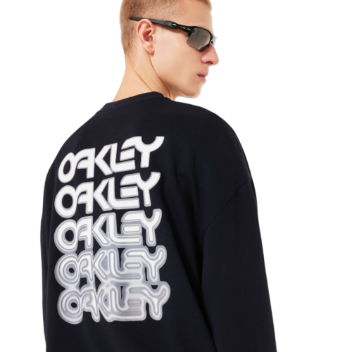 OAKLEY B1B REPEATED CREWNECK SWEATSHI BLACKOUT