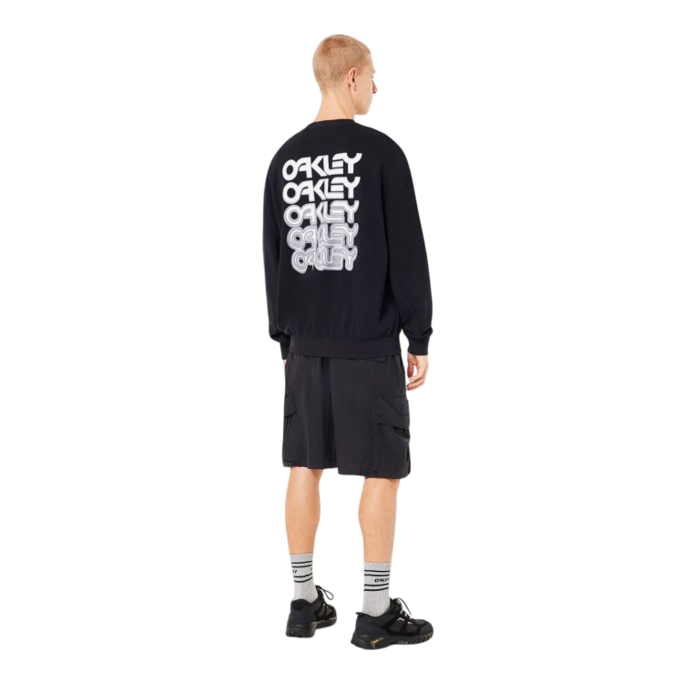 OAKLEY B1B REPEATED CREWNECK SWEATSHI BLACKOUT