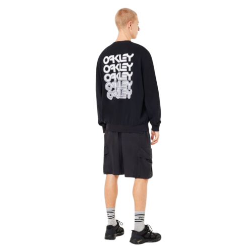 OAKLEY B1B REPEATED CREWNECK SWEATSHI BLACKOUT