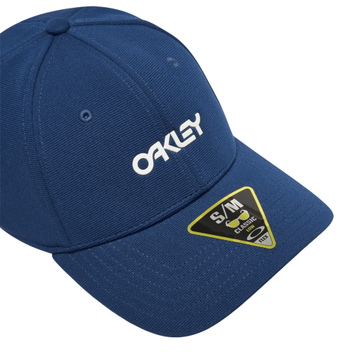 OAKLEY 6 PANEL STRETCH METALLIC HAT L/XL TEAM NAVY