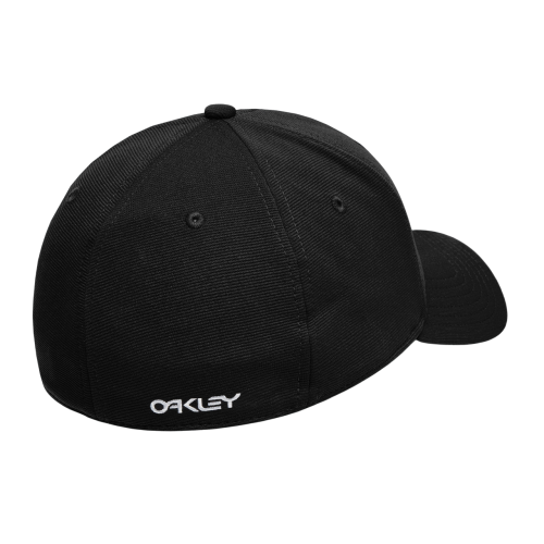 OAKLEY 6 PANEL STRETCH METALLIC HAT L/XL BLACK/AMERICAN FLAG