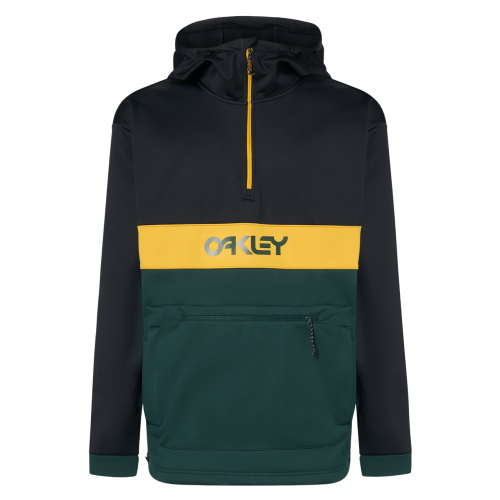 OAKLEY TNP NOSE GRAB SOFTSHELL HOODIE BLACK/HUNTER GREEN
