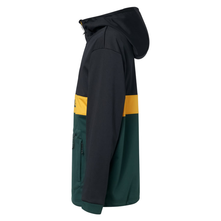 OAKLEY TNP NOSE GRAB SOFTSHELL HOODIE BLACK/HUNTER GREEN