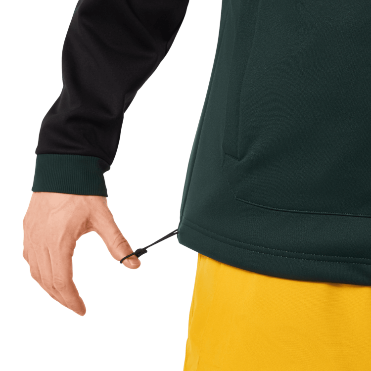 OAKLEY TNP NOSE GRAB SOFTSHELL HOODIE BLACK/HUNTER GREEN
