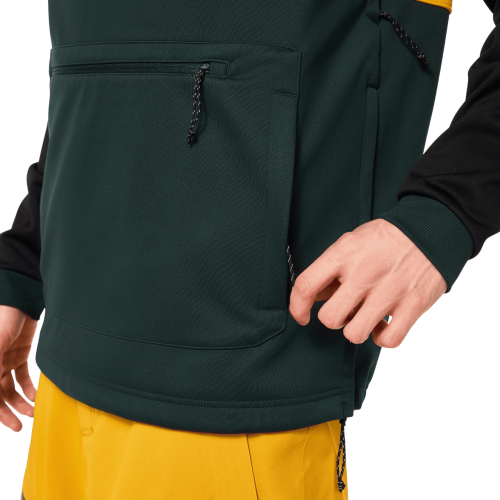 OAKLEY TNP NOSE GRAB SOFTSHELL HOODIE BLACK/HUNTER GREEN