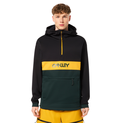 OAKLEY TNP NOSE GRAB SOFTSHELL HOODIE BLACK/HUNTER GREEN