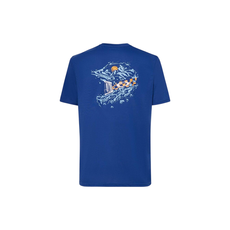 OAKLEY FINISH LINE CREW TEE CRYSTAL BLUE