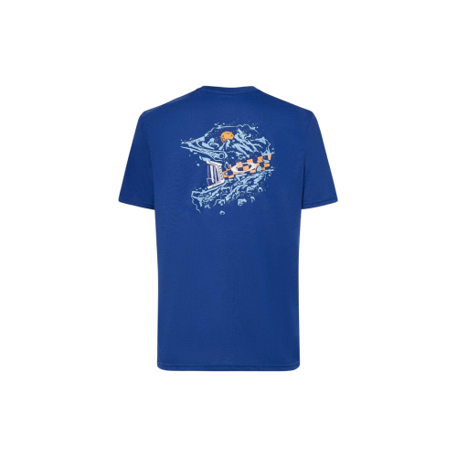 OAKLEY FINISH LINE CREW TEE CRYSTAL BLUE