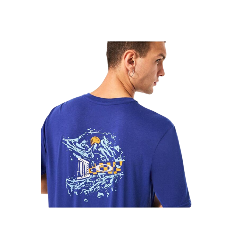 OAKLEY FINISH LINE CREW TEE CRYSTAL BLUE