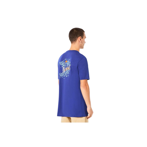 OAKLEY FINISH LINE CREW TEE CRYSTAL BLUE