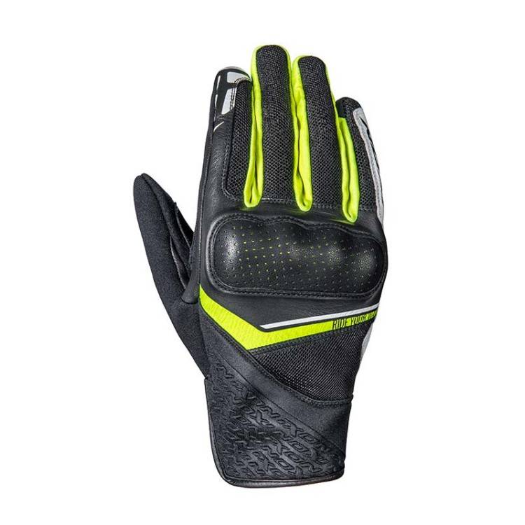 RS LAUNCH GUANTO EST. TESSUTO/PELLE U NERO/GIALLO/BIANCO | IXON