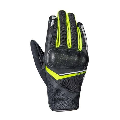 RS LAUNCH GUANTO EST. TESSUTO/PELLE U NERO/GIALLO/BIANCO | IXON