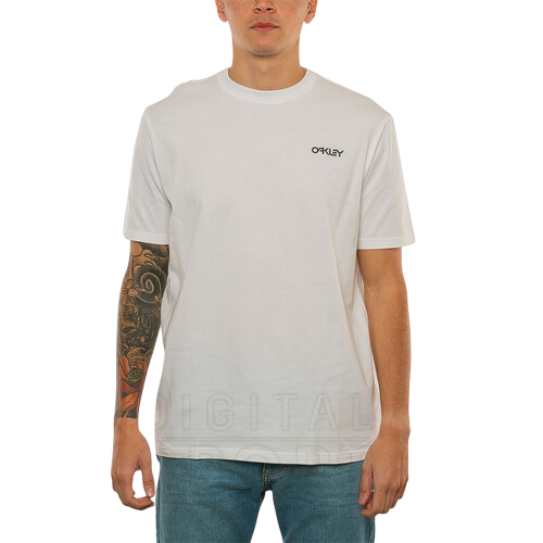 OAKLEY BANDANA B1B TEE WHITE/BRUSH TIGER GREEN