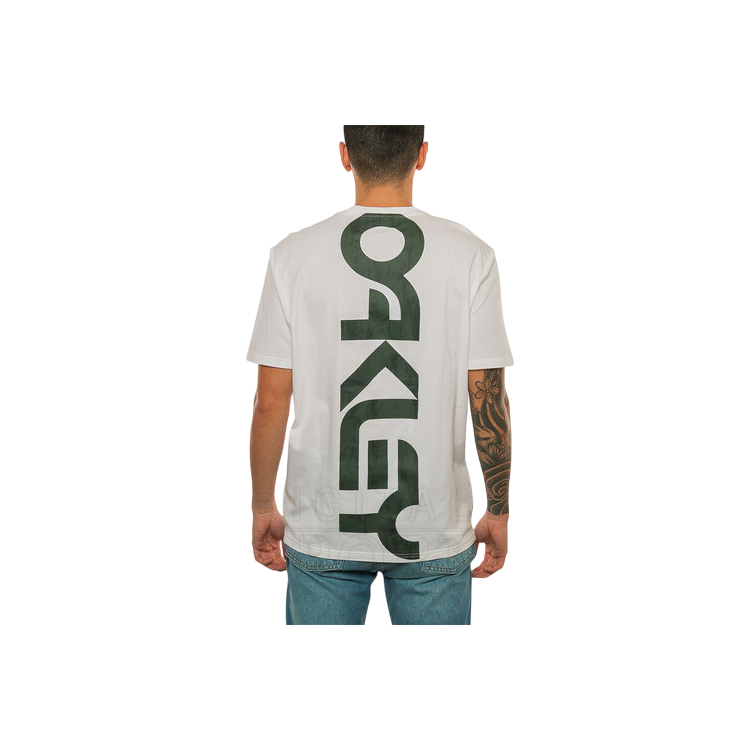 OAKLEY BANDANA B1B TEE WHITE/BRUSH TIGER GREEN