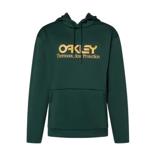 OAKLEY RIDER LONG 2.0 HOODIE DARK GREEN YELLOW LOGO
