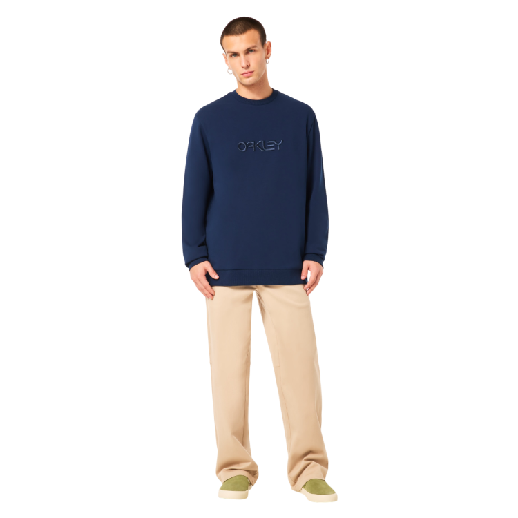 OAKLEY EMBROIDERED B1B CREW SWEATSHIRT TEAM NAVY