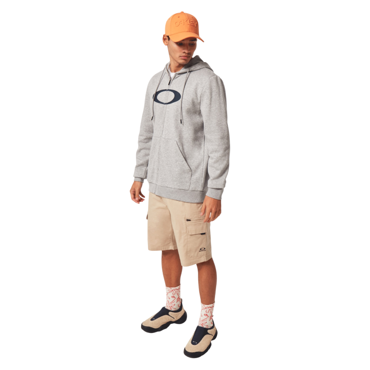 OAKLEY ELLIPSE FULL ZIP HOODIE NEW GRANITE HTHR