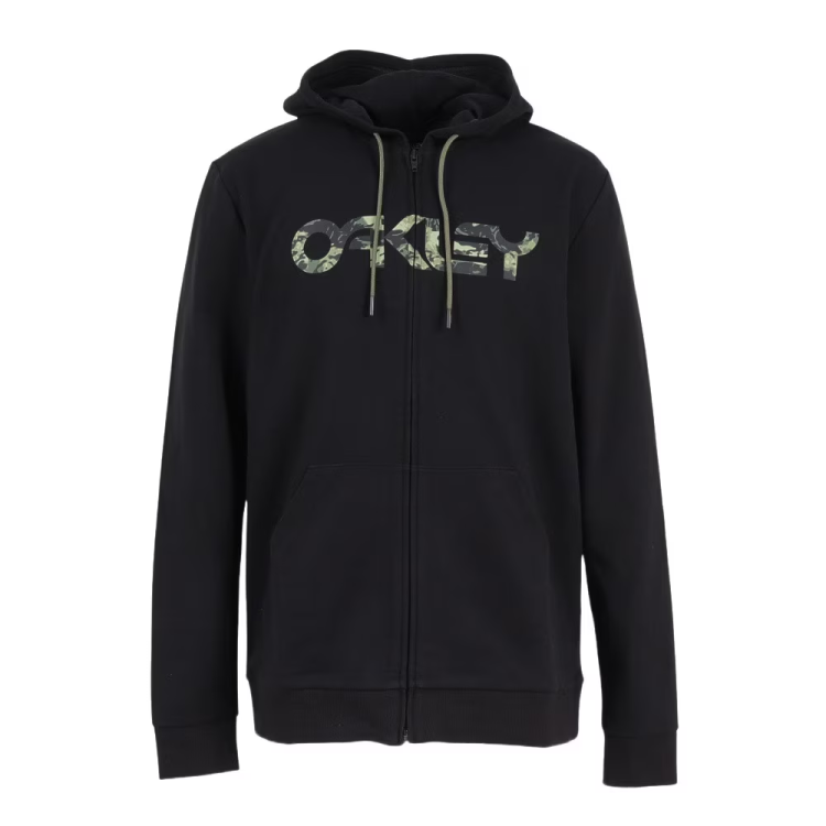 OAKLEY TEDDY FULL ZIP HODDIE BLACK/TIGER MNT CAMO
