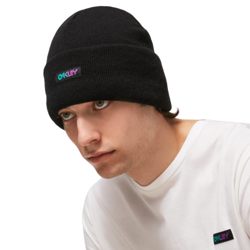 OAKLEY B1B GRADIENT PATCH BEANIE BLACKOUT