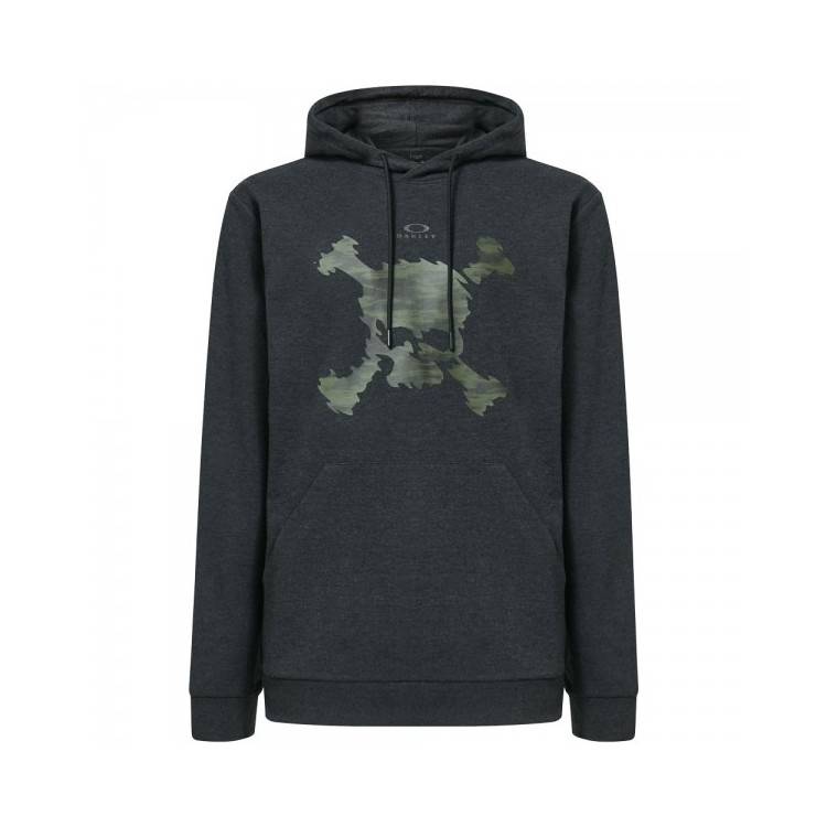 OAKLEY CAMO SKULL PULLOVER HOODIE BLACKOUT HTHR MPN FOA40432809G