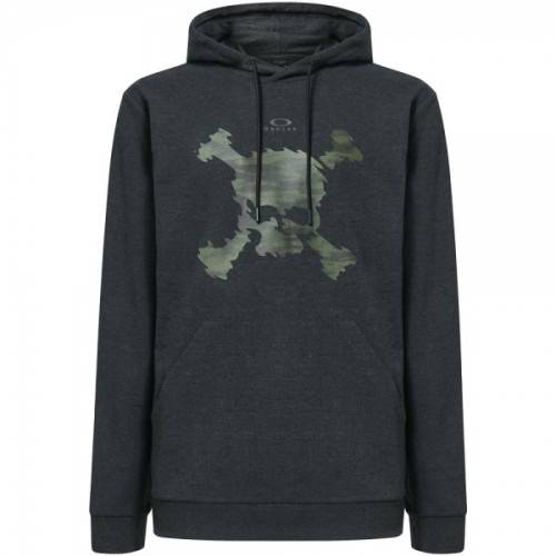 OAKLEY CAMO SKULL PULLOVER HOODIE BLACKOUT HTHR MPN FOA40432809G