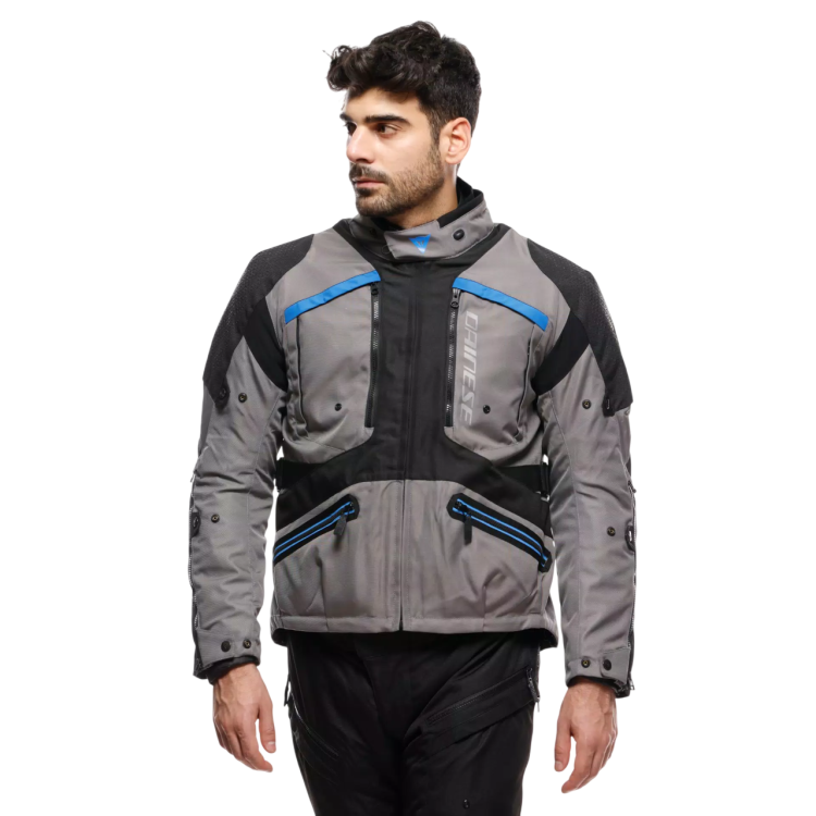 DAINESE GULLFOSS D-DRY JACKET GARGOYLE BLACK BLUE | DAINESE