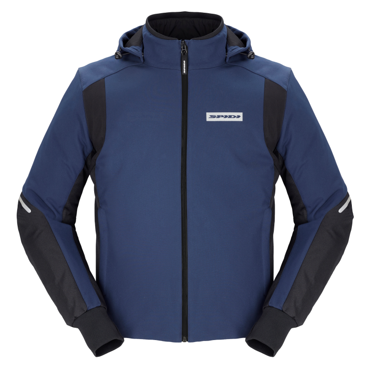 GIACCA HOODIE ARMOR H2OUT NERO BLU UOMO | SPIDI