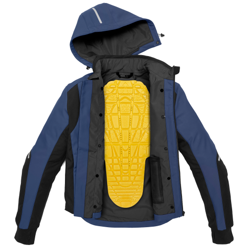 GIACCA HOODIE ARMOR H2OUT NERO BLU UOMO | SPIDI