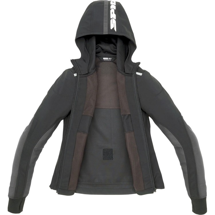 HOODIE ARMOR LIGHT LADY NERO DONNA | SPIDI