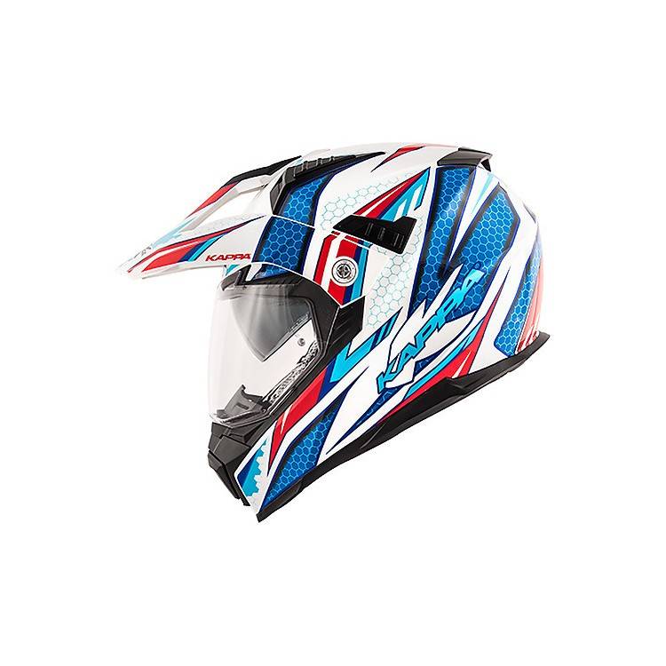 CASCO KV30 ENDURO RIDE BIANCO ROSSO BLU KAPPA