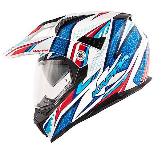 CASCO KV30 ENDURO RIDE BIANCO ROSSO BLU KAPPA