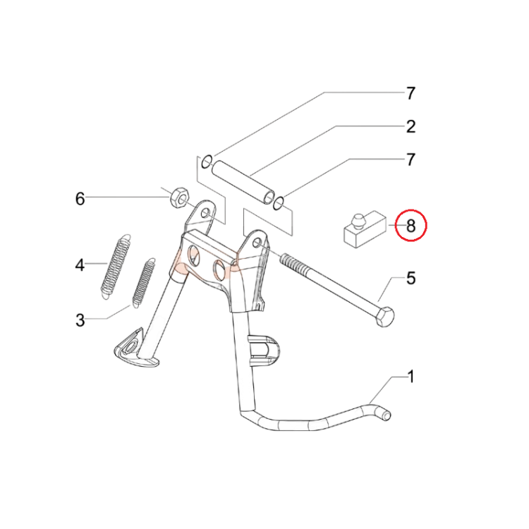 AP8144729 TAMPONE DI APPOGGIO | PIAGGIO RICAMBI ORIGINALI