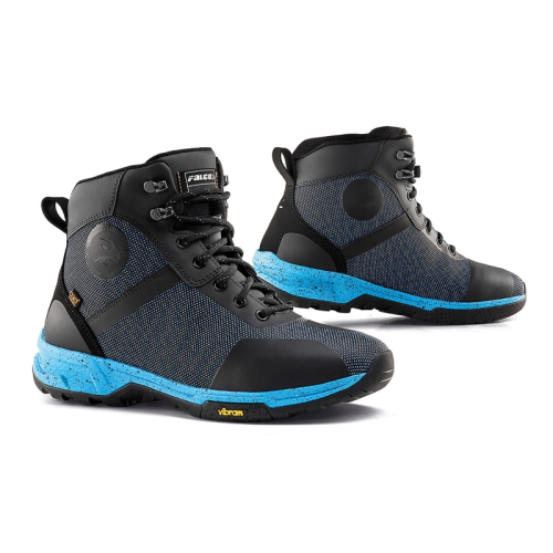 SNEAKERS HYKE BLACK CYAN | GIANNI FALCO MOTORCYLE BOOTS