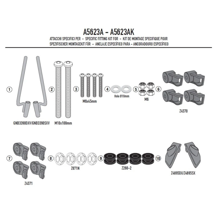 GIVI ATTACCHI PARABREZZA PIAGGIO LIBERTY 50-125-150 25 | GIVI