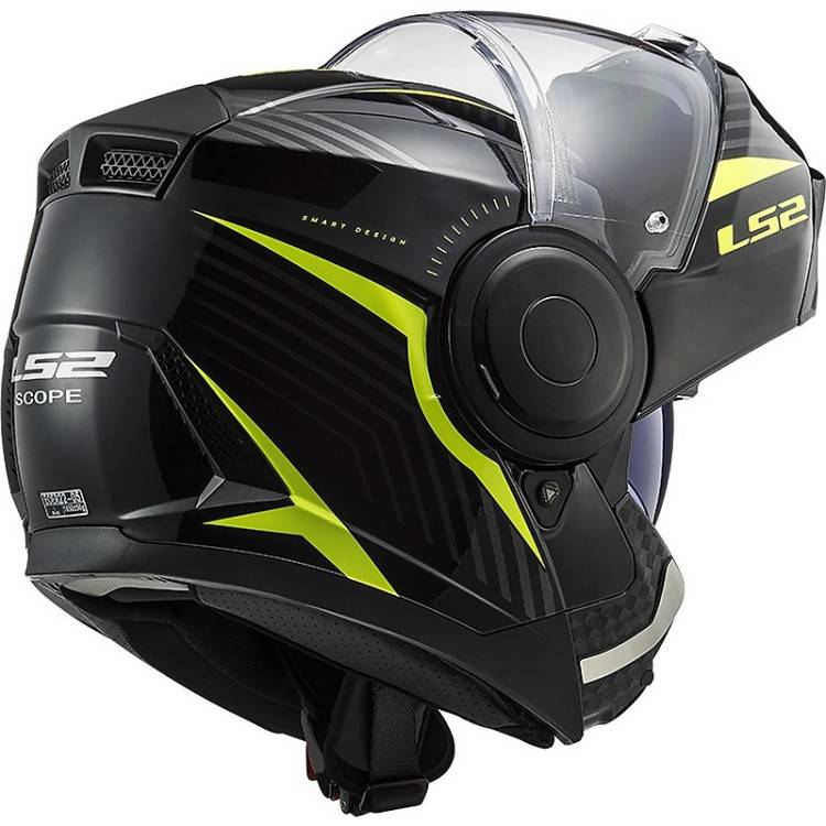 CASCO MODULARE LS2 FF902 SCOPE SKID BLACK H-V YELLOW