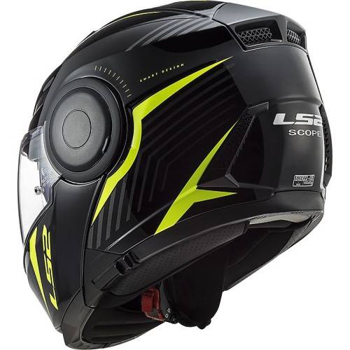 CASCO MODULARE LS2 FF902 SCOPE SKID BLACK H-V YELLOW