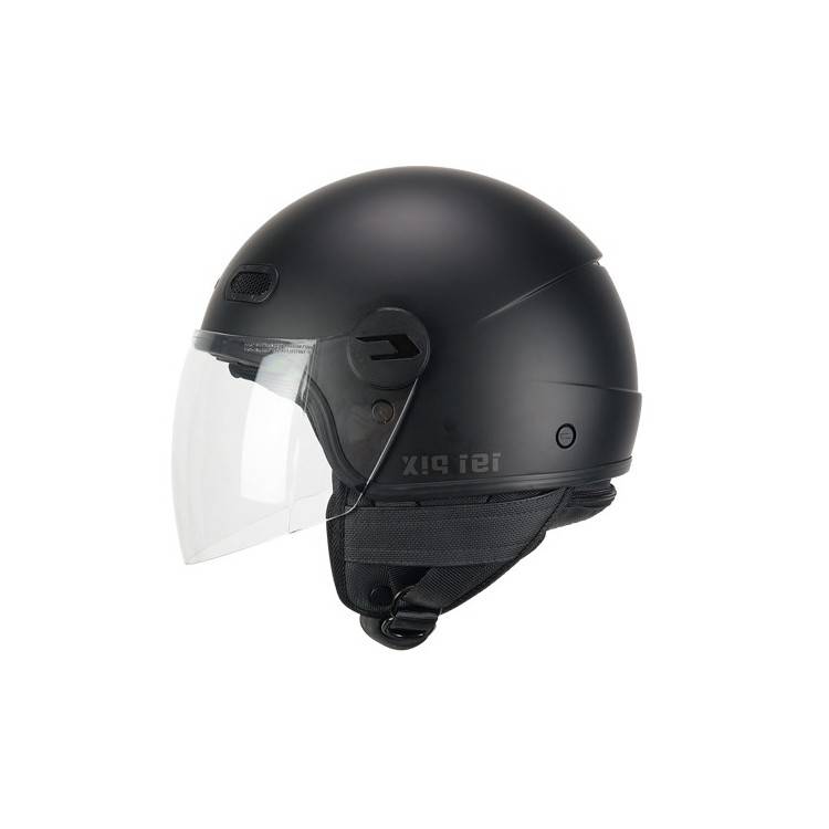 CASCO JET 191A PIX MONO NERO OPACO SAGOMATA | CGM