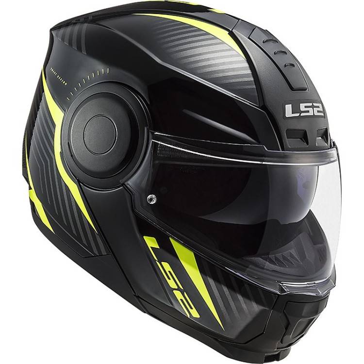 CASCO MODULARE LS2 FF902 SCOPE SKID BLACK H-V YELLOW