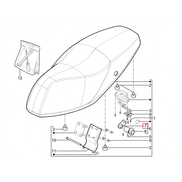 856463 ECCENTRICO SERRATURA | PIAGGIO RICAMBI ORIGINALI
