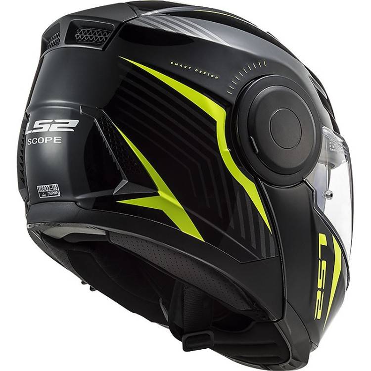 CASCO MODULARE LS2 FF902 SCOPE SKID BLACK H-V YELLOW