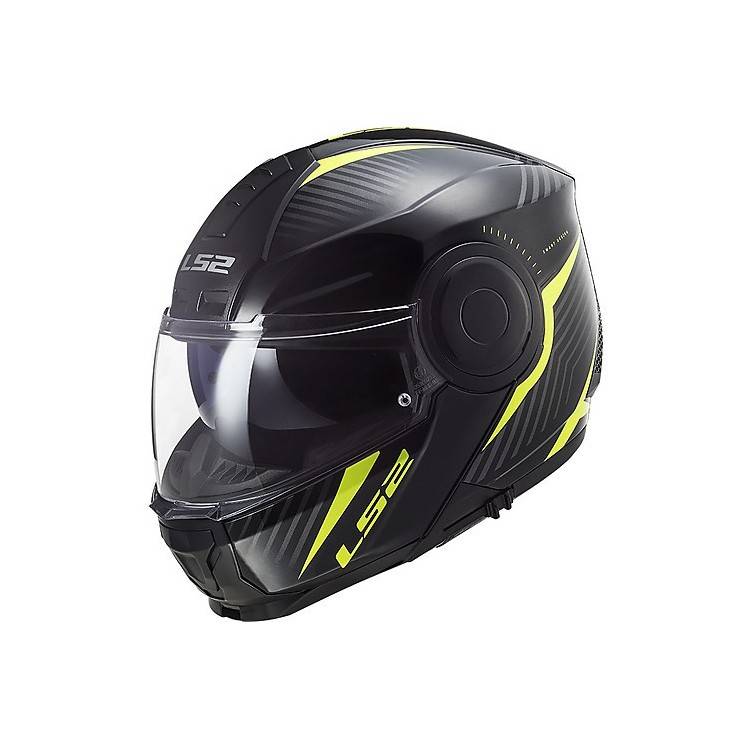 CASCO MODULARE LS2 FF902 SCOPE SKID BLACK H-V YELLOW