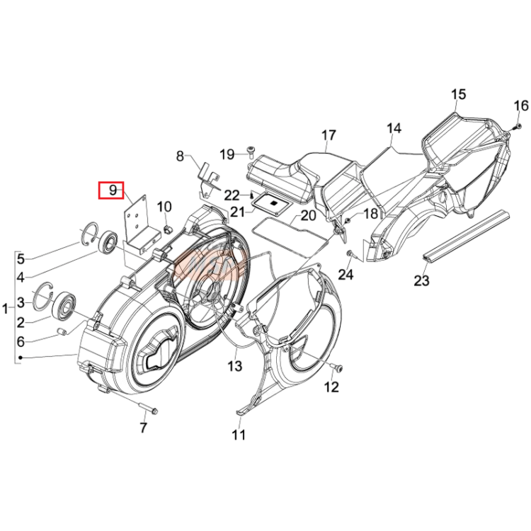639537 STAFFA SUPP. FASCETTE | PIAGGIO RICAMBI ORIGINALI
