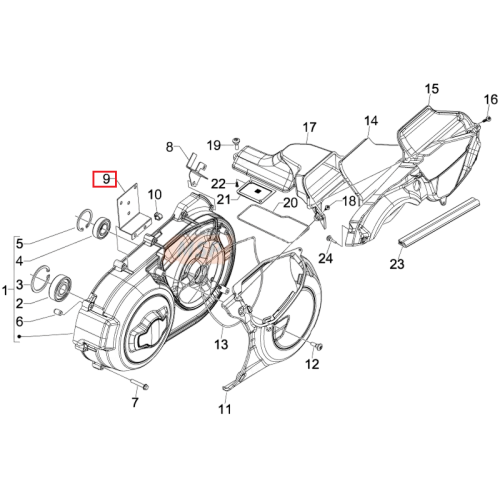 639537 STAFFA SUPP. FASCETTE | PIAGGIO RICAMBI ORIGINALI