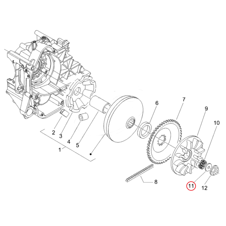 CM100608 DISTANZIALE | PIAGGIO RICAMBI ORIGINALI