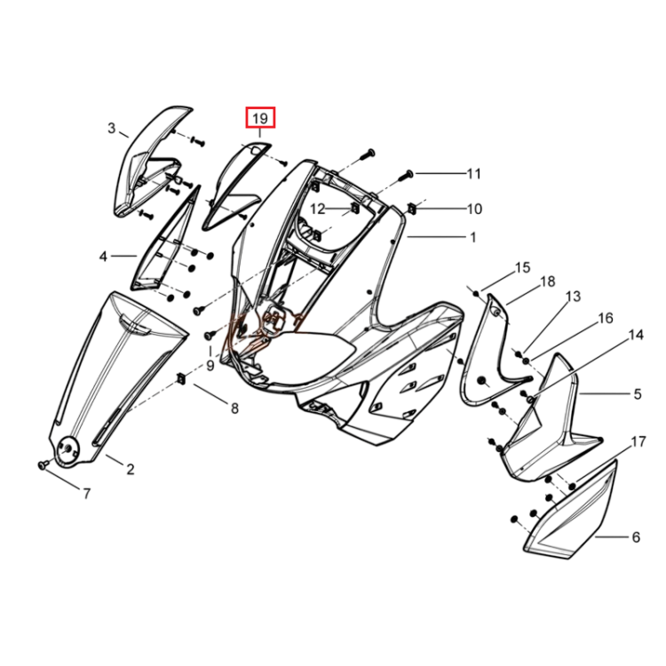 655215000C COPERTURA INTERNA SCUDO DX | PIAGGIO RICAMBI ORIGINALI