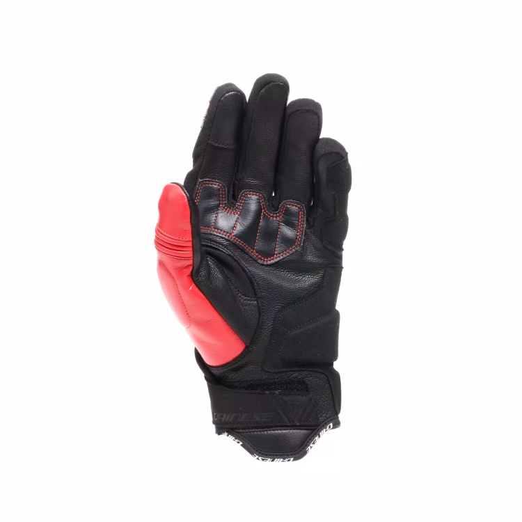 REACTO CARBON SHORT GLOVES BLACK RED-LAVA | DAINESE
